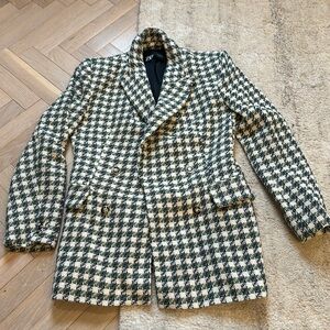 Zara Blazer Green Tweed